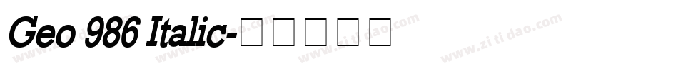 Geo 986 Italic字体转换